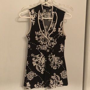 Black and white tank